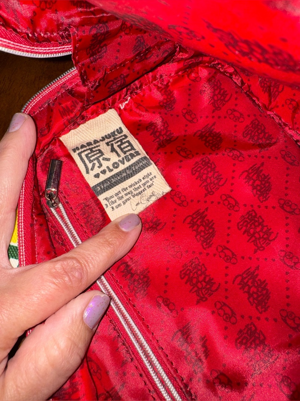 HARAJUKU LOVERS Bowler Bag Canvas “Attraction to Cuteness” Gwen Stefani - Picture 10 of 15